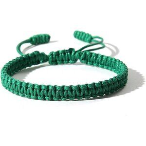 Simple Handmade Knitted String Bracelets Adjustable Braided Rope Bracelets